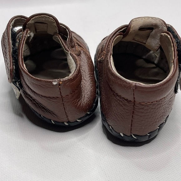 PediPed Baby Shoes Originals Harvey Leather Fisherman Sandal Brown - Picture 5 of 14
